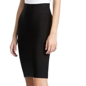 •268• BCBGMAXAZRIA Black Alexia Sweater Power  Skirt